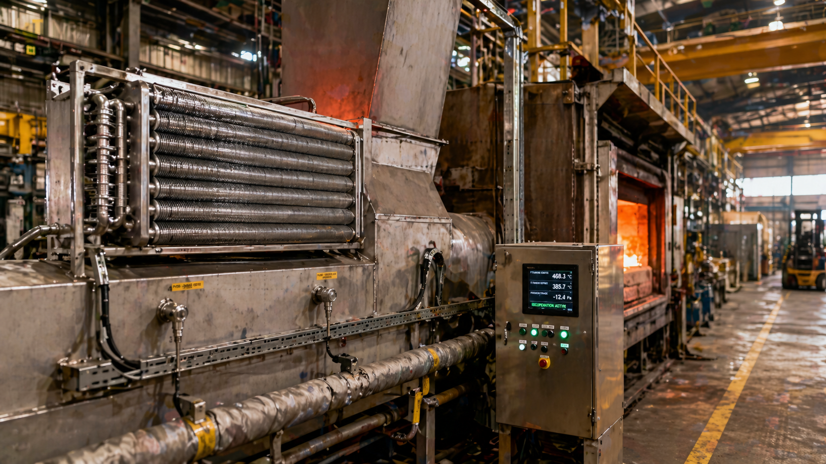 Chaleur fatale forge - dashboard IoTMate sur four industriel